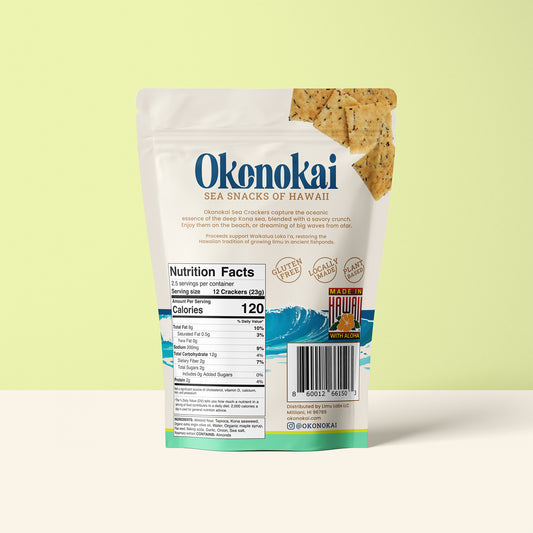 Okonokai Sea Snacks of Hawaii - Classic Sea Salt Sea Crackers