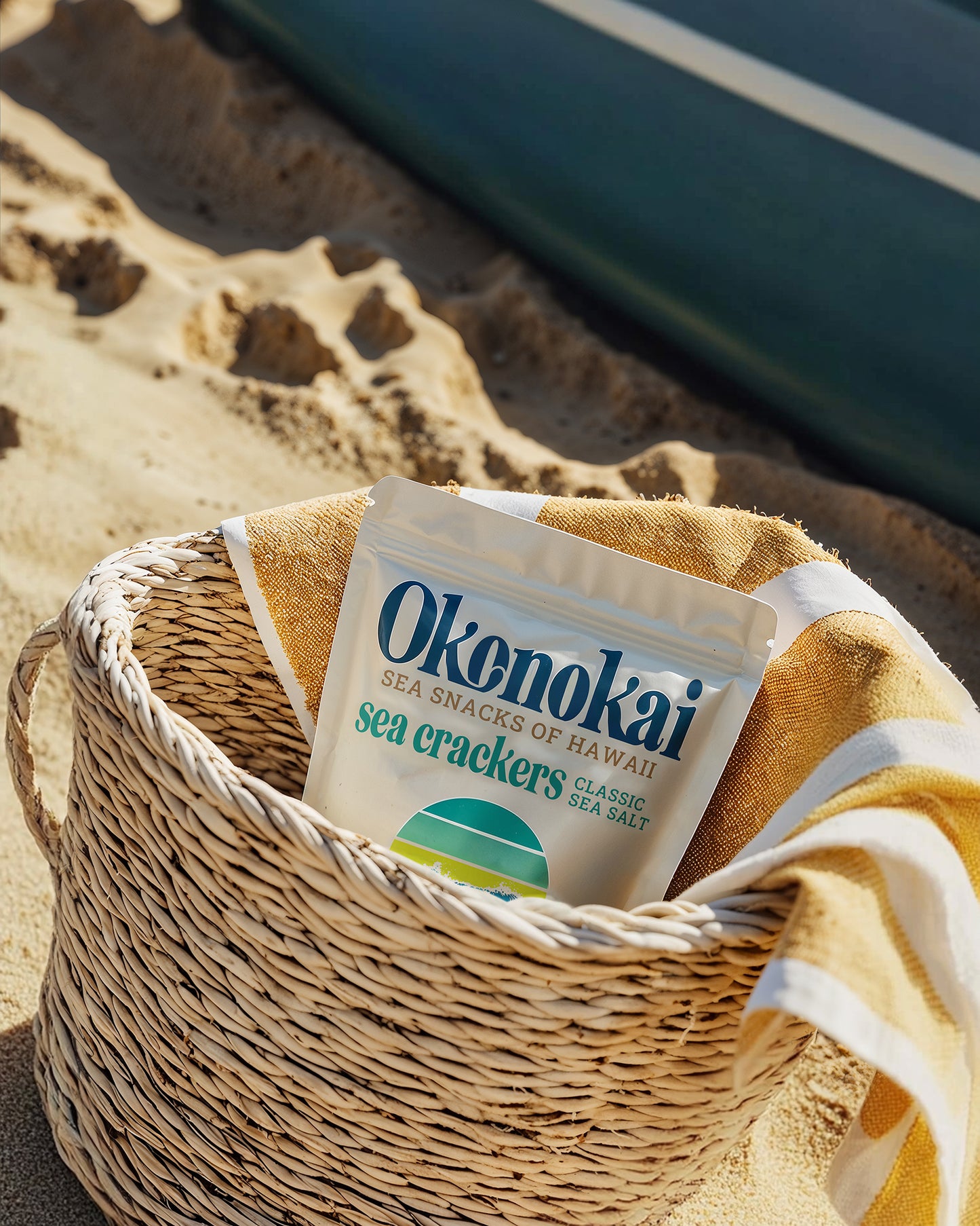 Okonokai Sea Snacks of Hawaii - Classic Sea Salt Sea Crackers Beach Snack