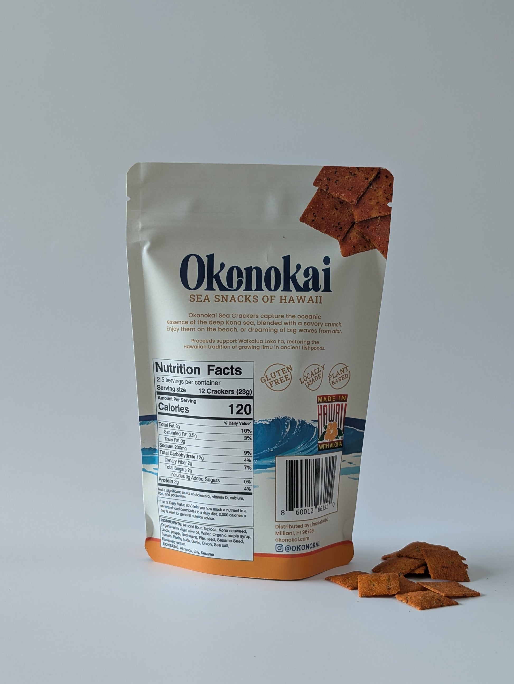 Okonokai Seaweed Cracker Spicy Gochujang-back